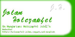 jolan holczapfel business card